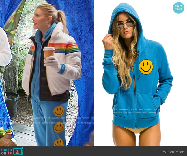 Smiley 2 Hoodie by Aviator Nation worn by Amanda Kloots  on The Talk