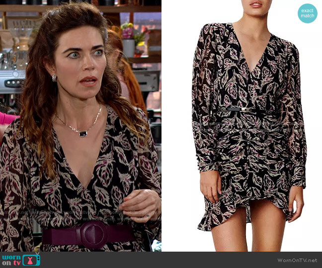 ba&sh Gizelle Dress worn by Victoria Newman (Amelia Heinle) on The Young and the Restless