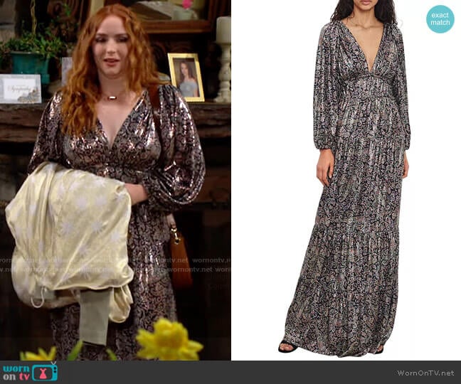 ba&sh Glady Dress worn by Mariah Copeland (Camryn Grimes) on The Young and the Restless