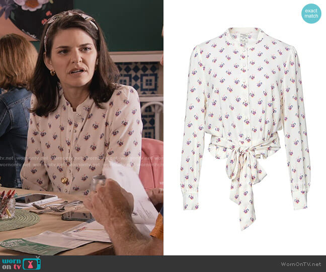 Floral Print Shirt by Baum Und Pferdgarten worn by Lindsey Kraft on Grace and Frankie