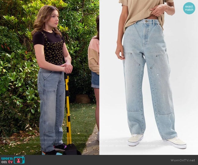 High Waisted Carpenter Jean by Urban Outfitters worn by Presley (Jayden Bartels) on Side Hustle