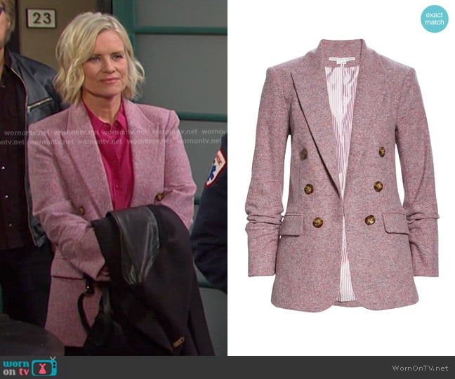 Beacon Dickey Jacket by Veronica Beard worn by Kayla Brady (Mary Beth Evans) on Days of our Lives