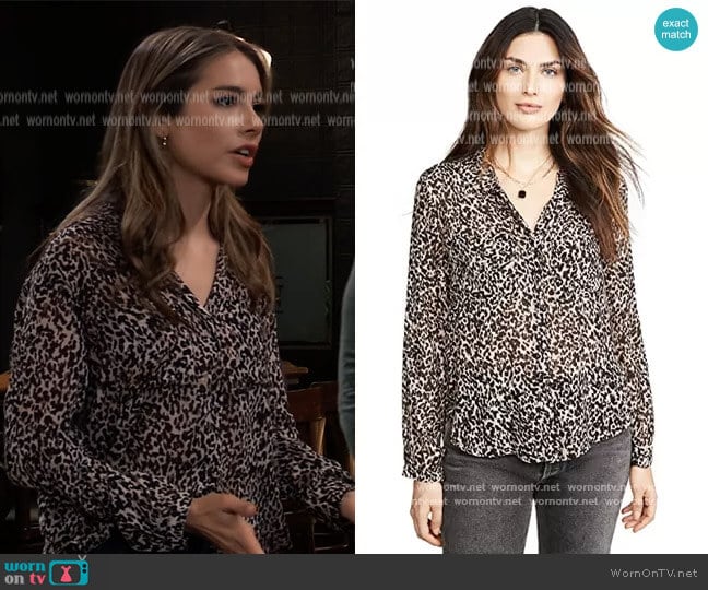 Leopard Print by Bella Dahl worn by Molly Lansing-Davis (Haley Pullos) on General Hospital