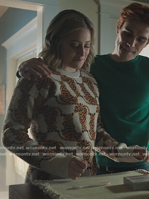Betty's tiger knit sweater on Riverdale