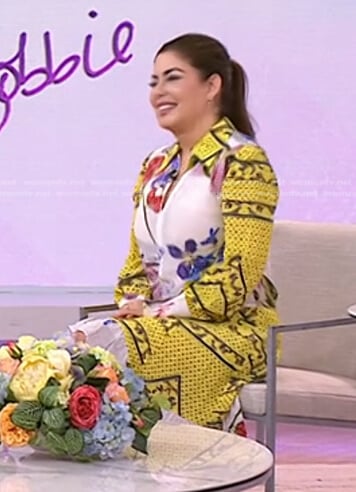 Bobbie Thomas’s mixed floral print dress on Today