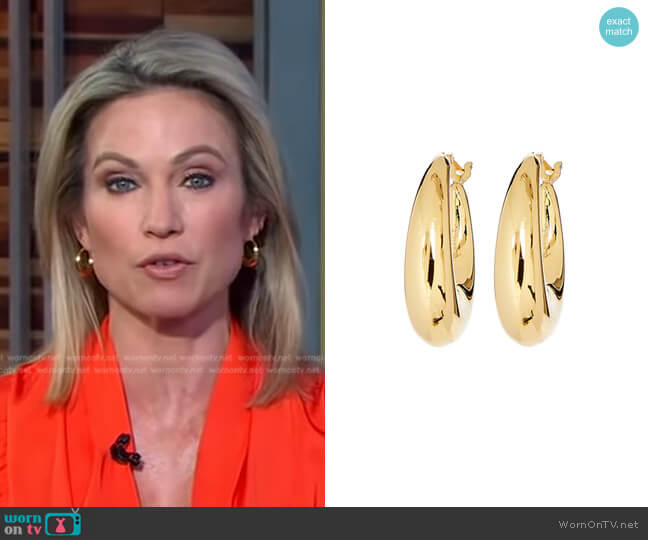 Puffy Hoops by Bonheur worn by Amy Robach on Good Morning America