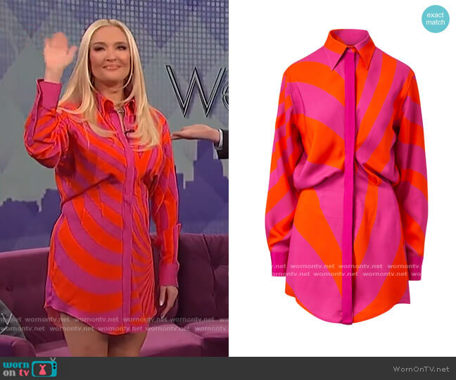 Erika Jayne’s red printed dress on The Wendy Williams Show