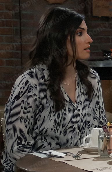 Brook-Lynn’s leopard print blouse on General Hospital