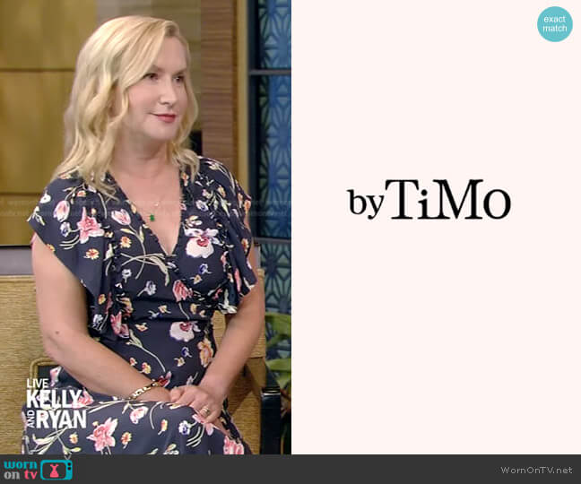 Floral Dress by TIMO worn by Angela Kinsey on Live with Kelly and Ryan