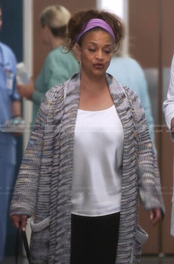 Catherine's spade dye cardigan on Greys Anatomy