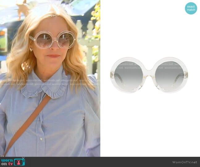 Round Sunglasses by Celine worn by Sutton Stracke on The Real Housewives of Beverly Hills