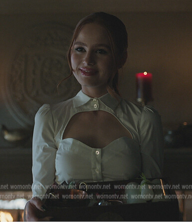Cheryl's white cutout blouse on Riverdale