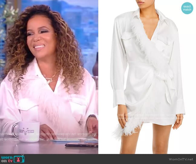 Satin Shirt Dress by David Koma worn by Sunny Hostin on The View