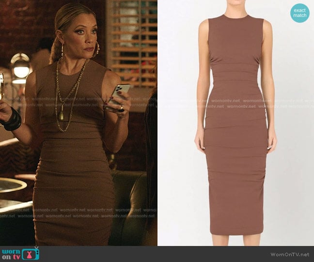 Sleeveless Calf-Length Jersey Dress by Dolce & Gabbana worn by Dominique Deveraux (Michael Michele) on Dynasty