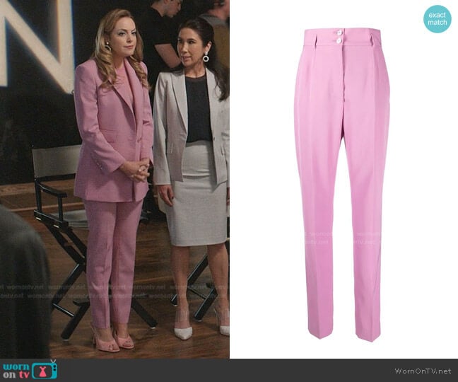 Cropped Tailored Trousers by Dolce & Gabbana worn by Fallon Carrington (Elizabeth Gillies) on Dynasty