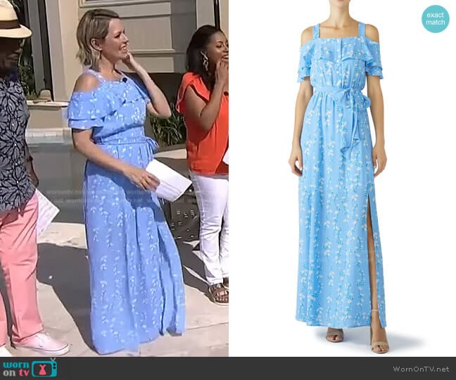 Daisy Printed Maxi Dress by Draper James worn by Dylan Dreyer on Today