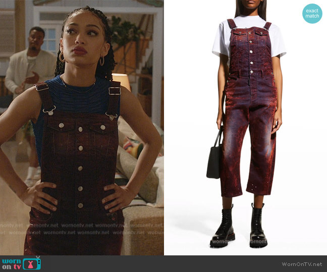 Loose Dungarees by Dsquared2 worn by Olivia Baker (Samantha Logan) on All American