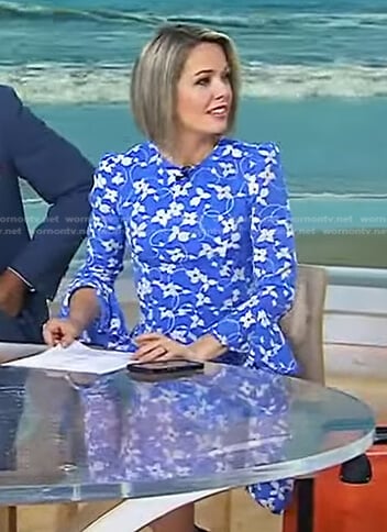 Dylan's blue floral long sleeve dress on Today