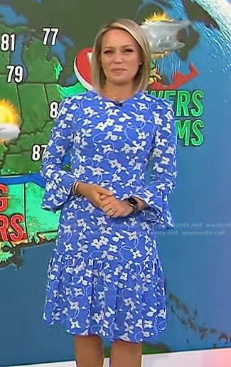 Dylan’s blue floral long sleeve dress on Today