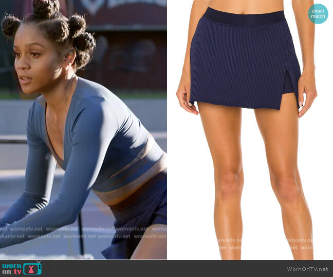 Can't Stop Won't Stop Skirt by Eleven by Venus Williams worn by Simone (Geffri Hightower) on All American Homecoming