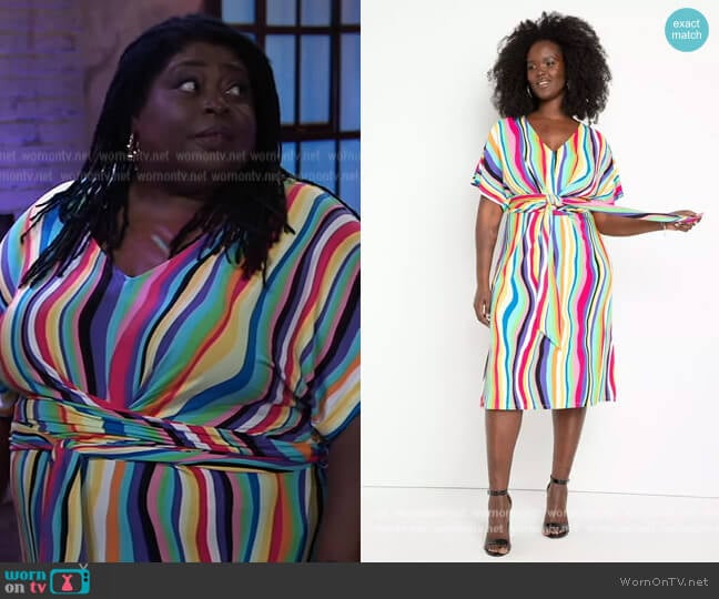 Wrap Around Dress by Eloquii worn by Epiphany Johnson (Sonya Eddy) on General Hospital