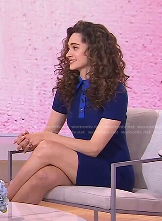 Emmy Rossum's blue polo dress on Today