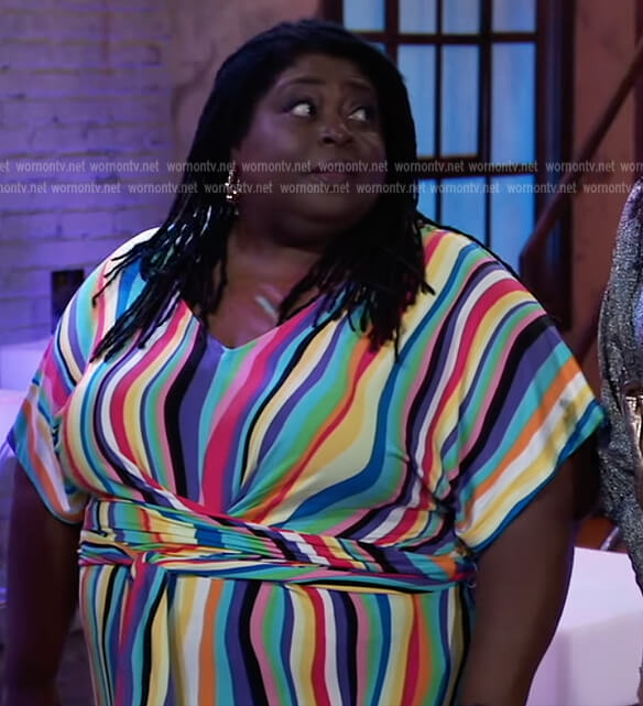 Epiphany's rainbow swirl dress on General Hospital