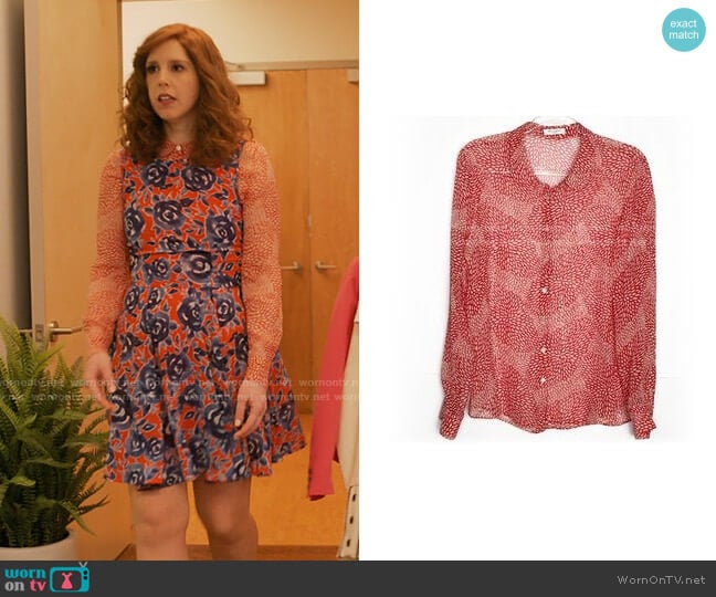 Equipment Sophie Chrysanthemum Blouse worn by Joanna Gold (Vanessa Bayer) on I Love That For You