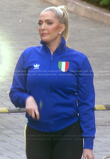 Erika’s blue track jacket on The Real Housewives of Beverly Hills