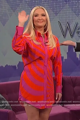Erika Jayne's red printed dress on The Wendy Williams Show