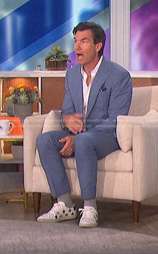 Jerry's multicolor star sneakers on The Talk