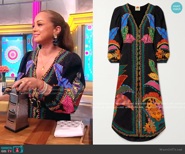 Long Sleeve Maxi Dress by Farm Rio worn by Marcela Valladolid on The View