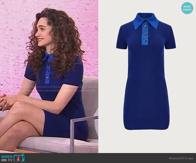 Polo Dress by Salvatore Ferragamo worn by Emmy Rossum on Today