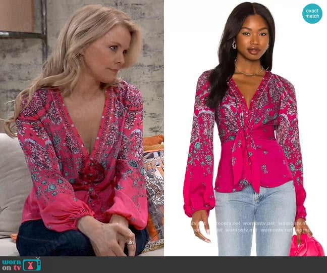 Free People Run Free Tunic worn by Felicia Scorpio (Kristina Wagner) on General Hospital