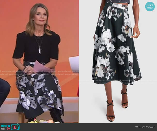 Rigby Circle Skirt by G. Label worn by Savannah Guthrie  on Today