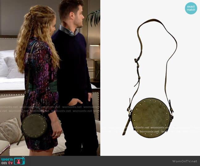 GAP Studded Crossbody worn by Summer Newman (Allison Lanier) on The Young and the Restless