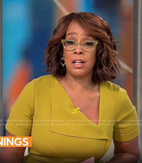 WornOnTV: Gayle King's yellow monogram print dress on CBS Mornings, Gayle  King