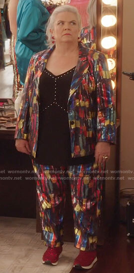 Gloria's multi-color sequin suit on Girls5eva