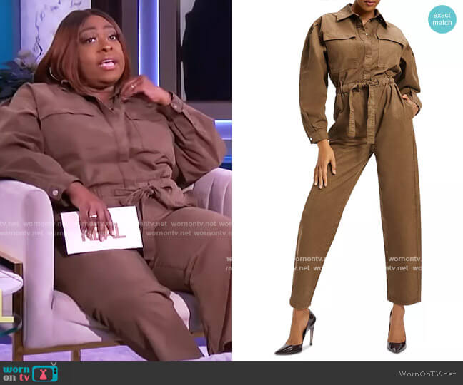 Good Cinched Waist Jumpsuit by Good American worn by Loni Love  on The Real