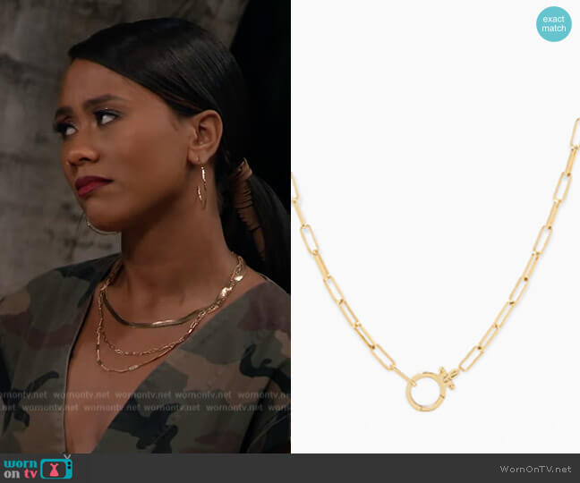 Parker Necklace by Gorjana worn by Keisha (Netta Walker) on All American Homecoming