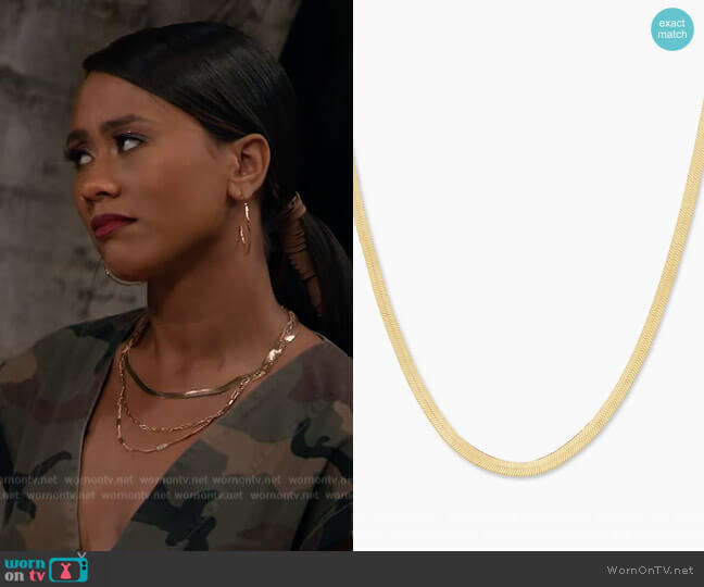Venice Necklace by Gorjana worn by Keisha (Netta Walker) on All American Homecoming