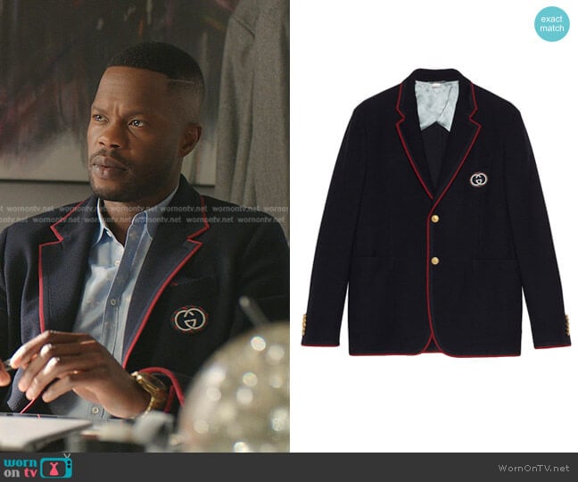 Palma Single-Breasted Jacket by Gucci worn by Jeff Colby (Sam Adegoke) on Dynasty