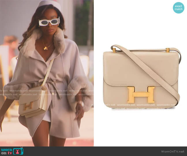 Constance Shoulder Bag by Hermes worn by Chelsea Lazkani  on Selling Sunset
