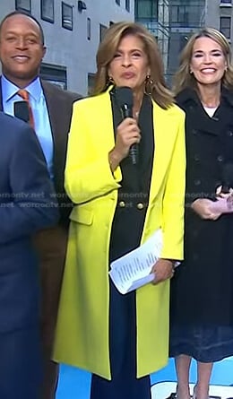 Hoda’s yellow coat on Today