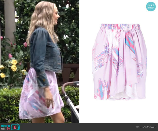 IRO Draped Mini Skirt worn by Abby Newman (Melissa Ordway) on The Young and the Restless