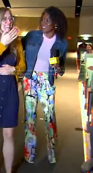 Janai’s floral pants on Good Morning America