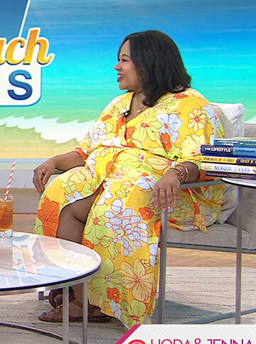 Jasmine Guillory's yellow floral maxi dress on Today