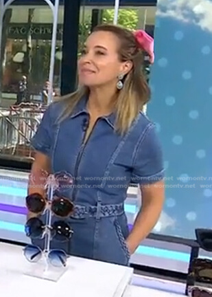 Jenn Falik’s belted denim dress on Today