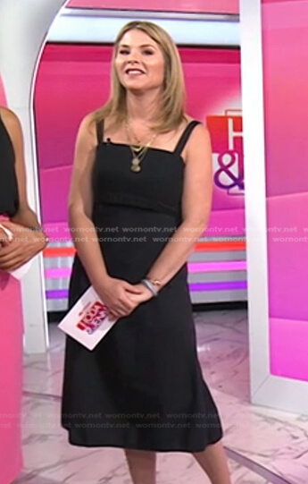 Jenna’s black sleeveless midi dress on Today