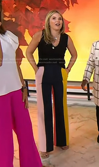 WornOnTV: Jenna’s colorblcok flare pants on Today | Jenna Bush Hager ...